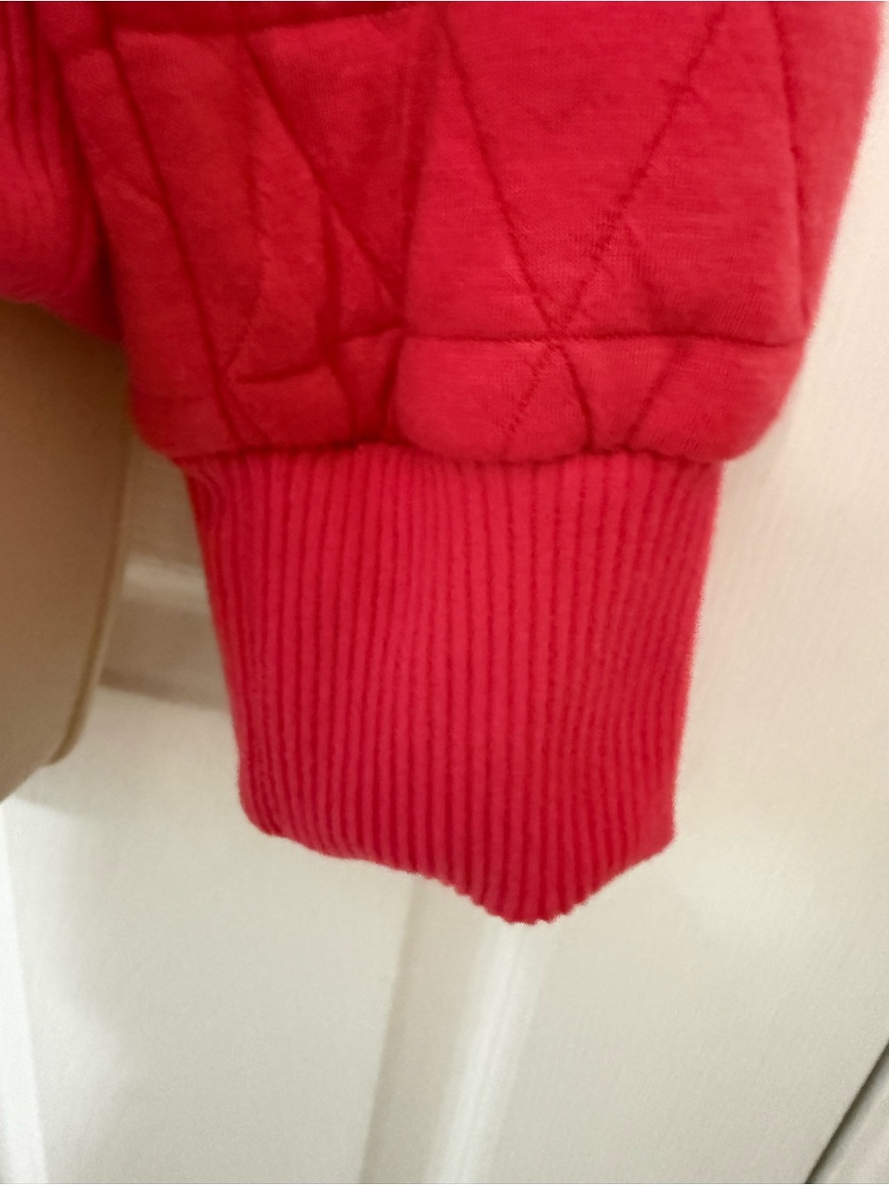 EVEREVE Pink Quilted Half Zip Pullover Sweatshirt Mock Neck Medium - Picture 8 of 13